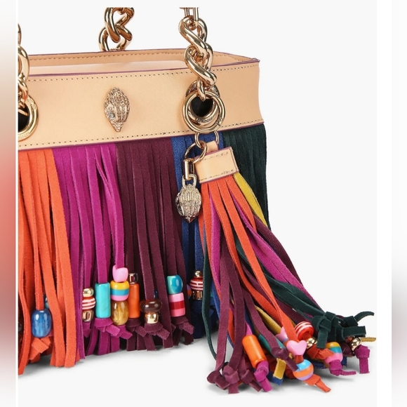 Kurt Geiger Multi-color Tassel Beaded Bag Charm/Keychain, NWT In Box - Picture 3 of 7